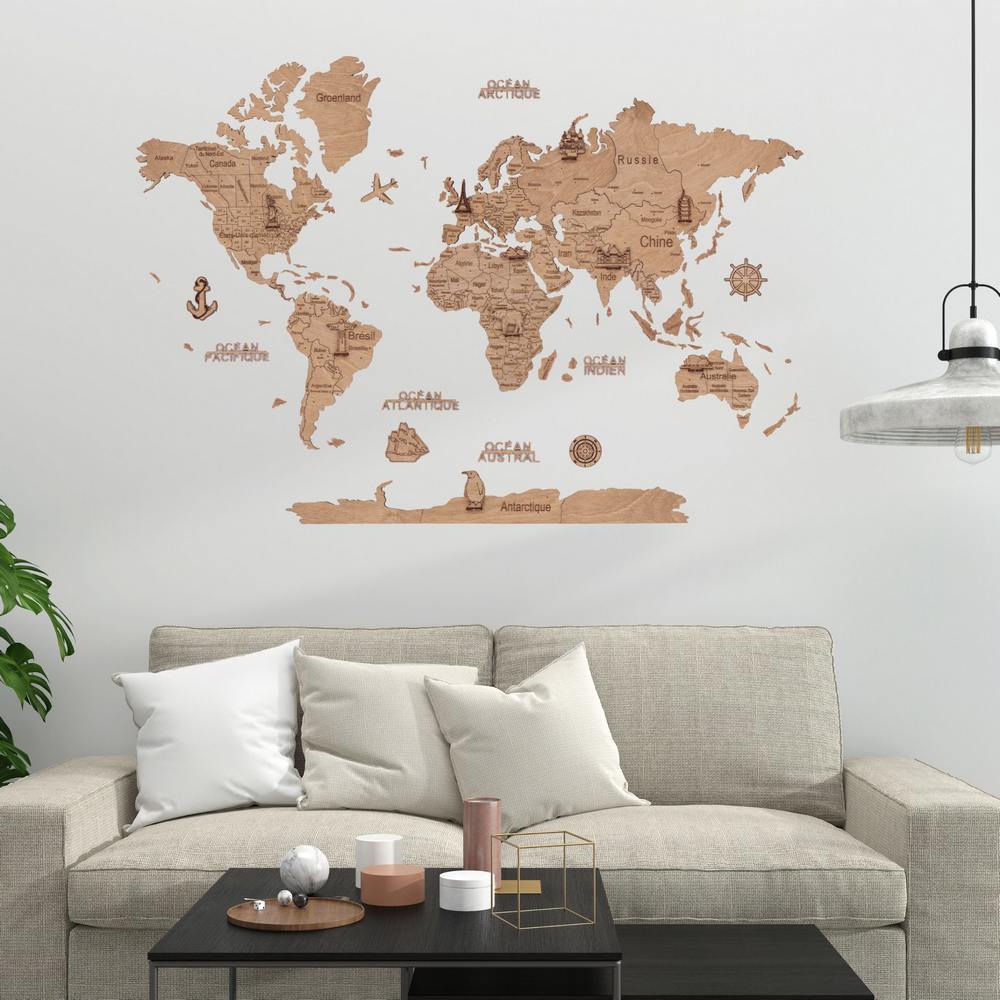 Carte du monde - Fait main avec ♥︎